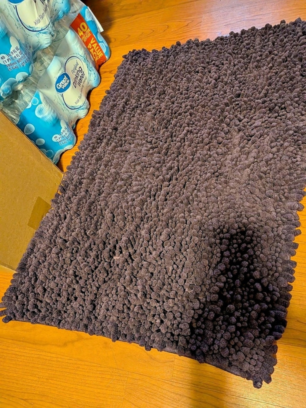 Walensee Shaggy Bath Rug in Purple